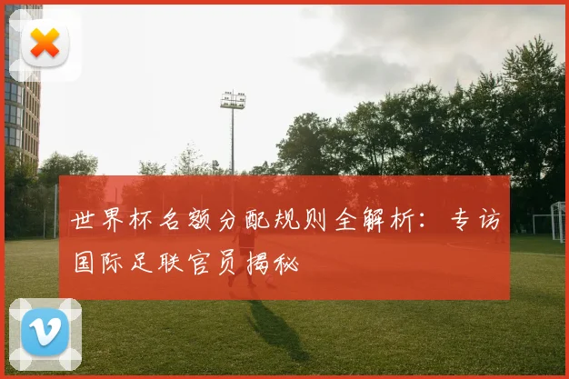 世界杯名额分配规则全解析：专访国际足联官员揭秘